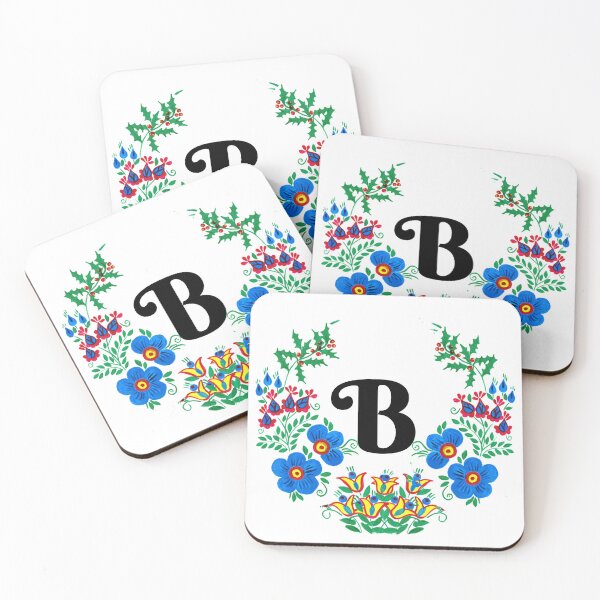 Item preview, letra b with flores designed and sold by Elyora.