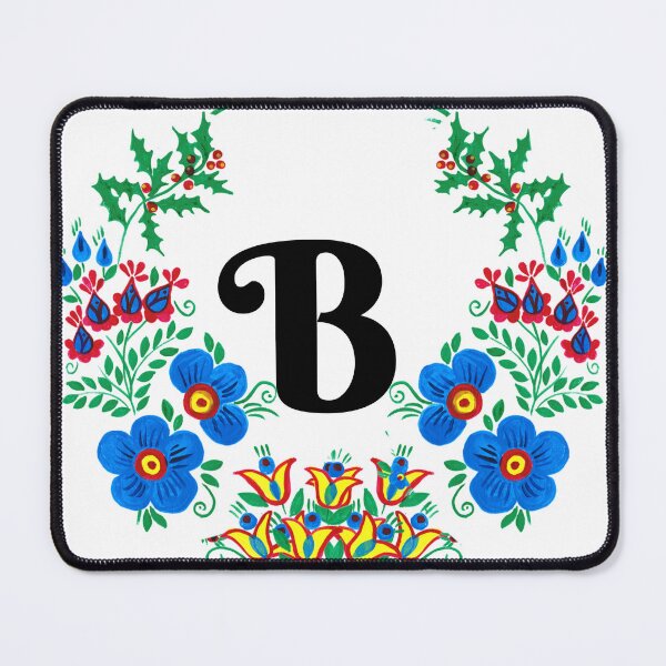 Item preview, letra b with flores designed and sold by Elyora.