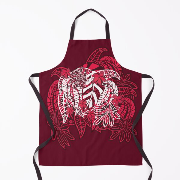 Item preview, Vintage Hawaiian Tropical Red Overlay designed and sold by sunnthreads.