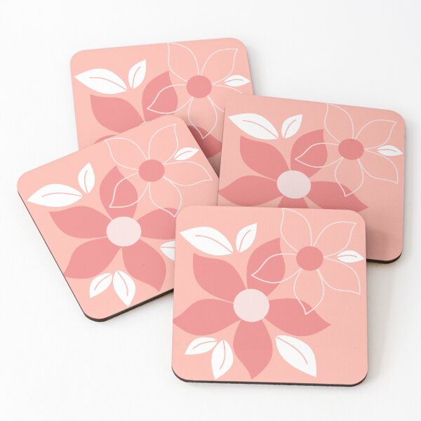 Item preview, Pink 5 petal flower design designed and sold by FabricaByMethma.