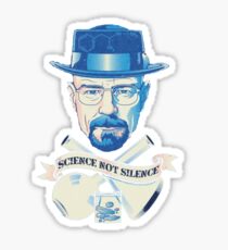 march for science, not silence t shirt Sticker