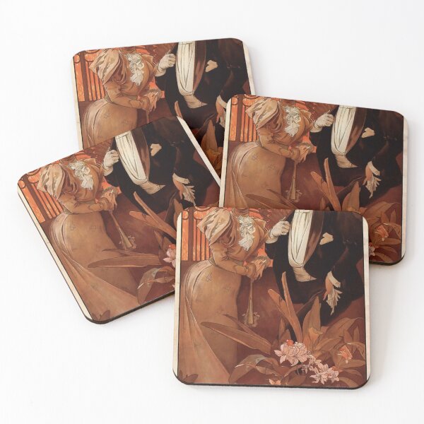Artikelvorschau, Flirt - von Alphonse Maria Mucha entworfen und verkauft von Paul David Wilson.