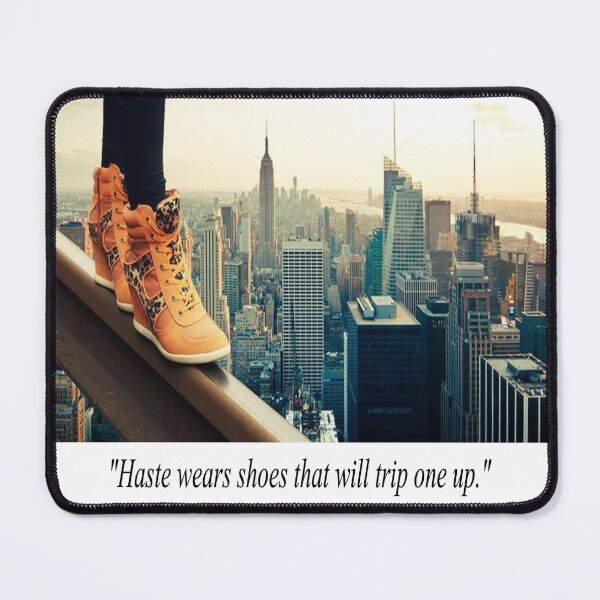 Item preview, Fantasy Fun Image of a Woman Balancing on a High Beam With a Novelty Warning Quotation  designed and sold by NovawayDirect.