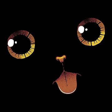 Artwork thumbnail, Cute Black Cat Minimalist Tongue by Tobe Fonseca by Tobe Fonseca®
