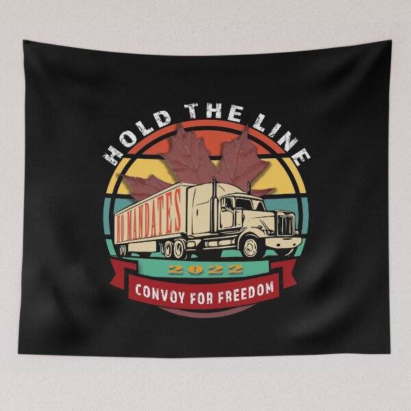 Item preview, Freedom Hold The Line - Canadian Trucker Protest - Trucker Freedom ConvoyConvoy 2022 Ottawa Canada Trucker Protest 2022 designed and sold by david parry.