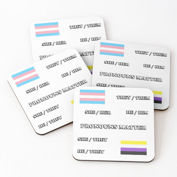 Item preview, Pronouns Matter Trans Non Binary Sticker Pack designed and sold by Inspirationmotivation.