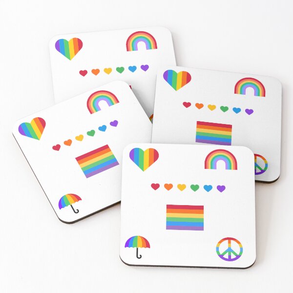 Item preview, Rainbow gay pride sticker pack - pride month - 6 stickers designed and sold by Inspirationmotivation.