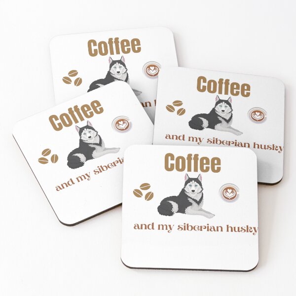 Item preview, A coffee and my husky. I like coffee maybe my husky and maybe 3 people.  designed and sold by Doggymadness.
