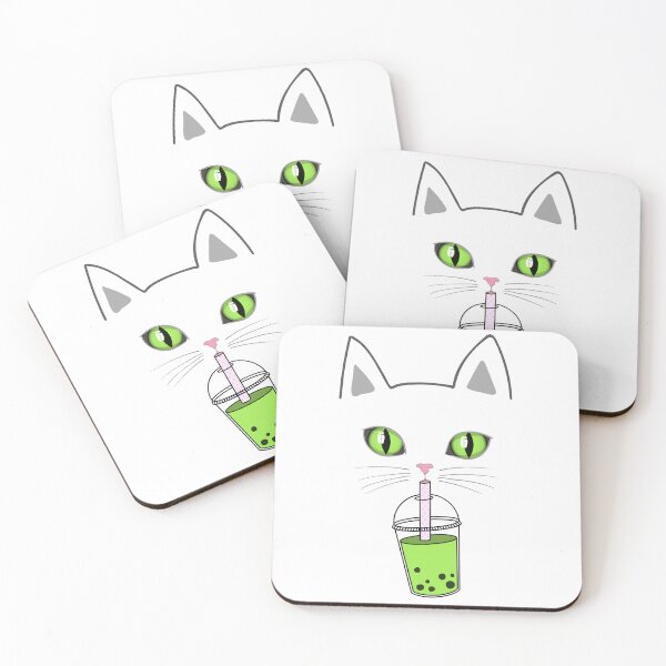 Item preview, Cat Drinking Boba Milk - Bubble Tea & Cat Love designed and sold by BeebsAndNugget.