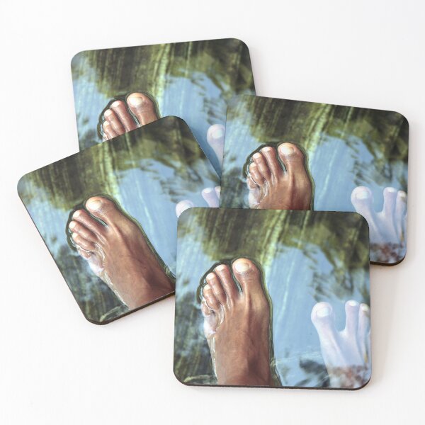 Item preview, Feet in water rock in river designed and sold by LuminusProject.