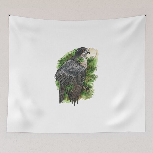 Item preview, Northern Goshawk in Pines designed and sold by windfalcon.