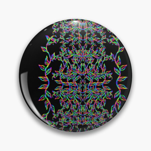 Item preview, rainbow vines decorative on black designed and sold by Pepita Selles.