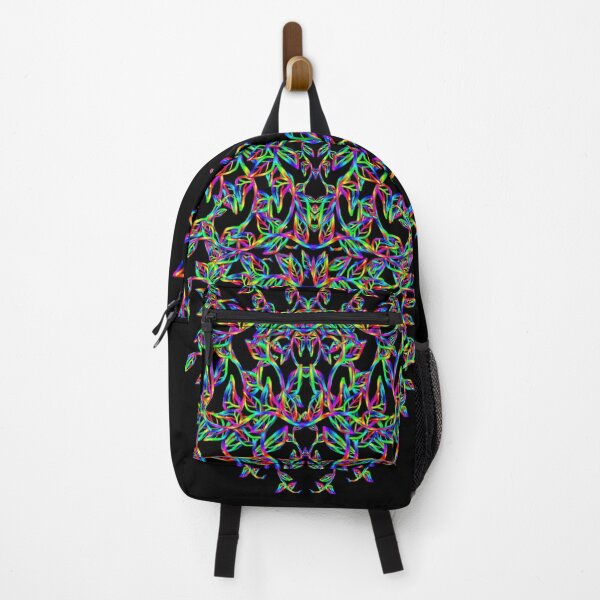 Item preview, rainbow vines decorative on black designed and sold by Pepita Selles.