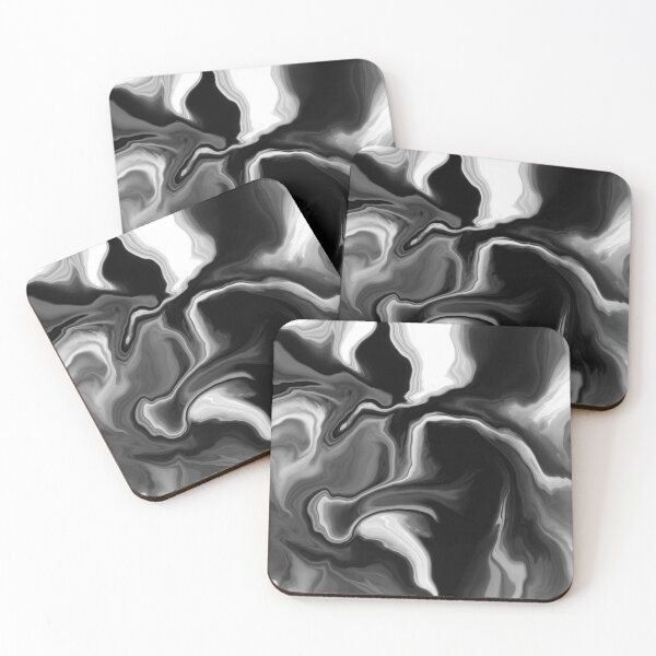 Item preview, Black and White Liquid Swirl designed and sold by PeachyLitchi.