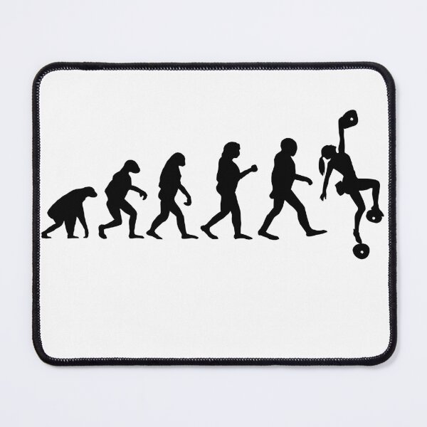 Item preview, Boulder Evolution lady gift women bouldering designed and sold by DerNerd.