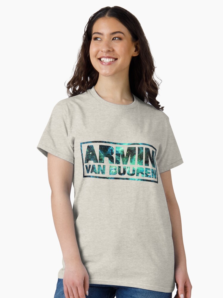 Thumbnail 2 von 7, Classic T-Shirt, Trance Armin Grüne Galaxie designt und verkauft von ElectronicDrip.