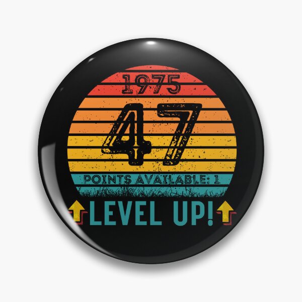 Item preview, 47 Year Old Birthday Gift Level UP 1975 designed and sold by UniqueBPresent.