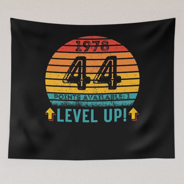 Item preview, 44 Year Old Birthday Gift Level UP 1978 designed and sold by UniqueBPresent.