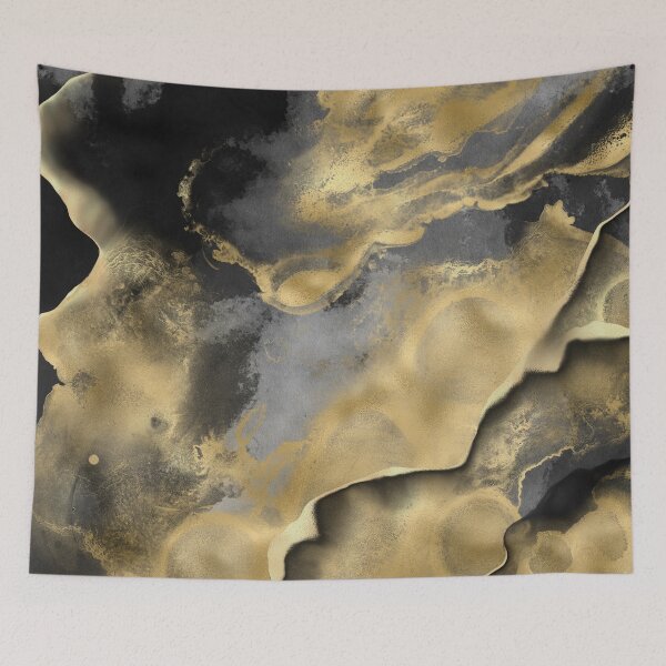 Item preview, Abstract Gold and Black Modern Art designed and sold by meggydesigns.