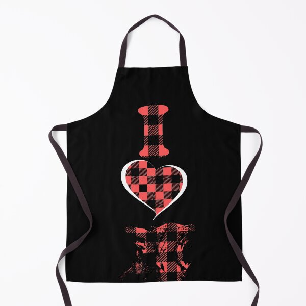 Item preview, I Love Lynxes Heart Shape Red Checkered designed and sold by DerNerd.