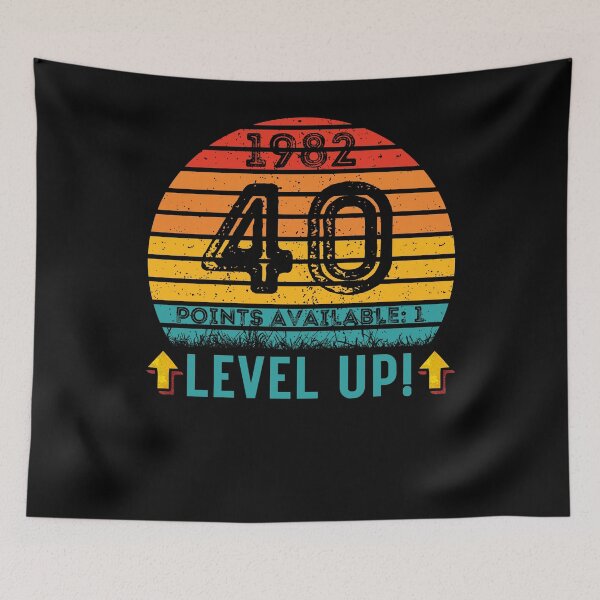 Item preview, 40 Year Old Birthday Gift Level UP 1982 designed and sold by UniqueBPresent.