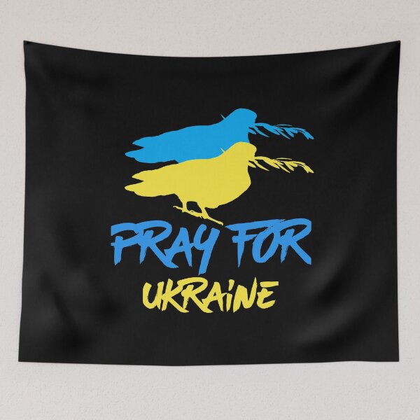 Item preview, Ukraine Ukrainian Flag Cyrillic / pray for Ukraine  designed and sold by medbouk1.
