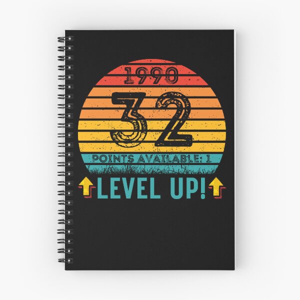 Item preview, 32 Year Old Birthday Gift Level UP 1990 designed and sold by UniqueBPresent.