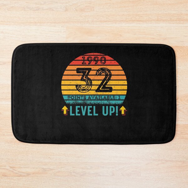 Item preview, 32 Year Old Birthday Gift Level UP 1990 designed and sold by UniqueBPresent.