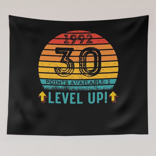 Item preview, 30 Year Old Birthday Gift Level UP 1992 designed and sold by UniqueBPresent.
