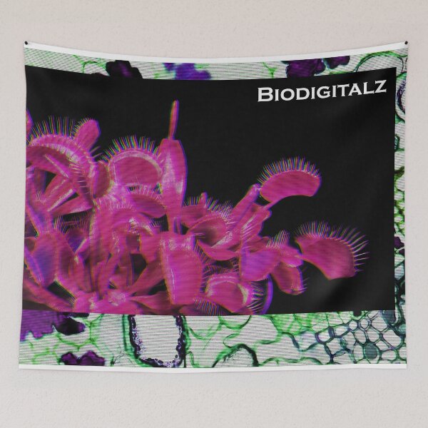 Item preview, Glitch Carnivorous Plants Vaporwave Bioart designed and sold by BioDigital-Jazz.