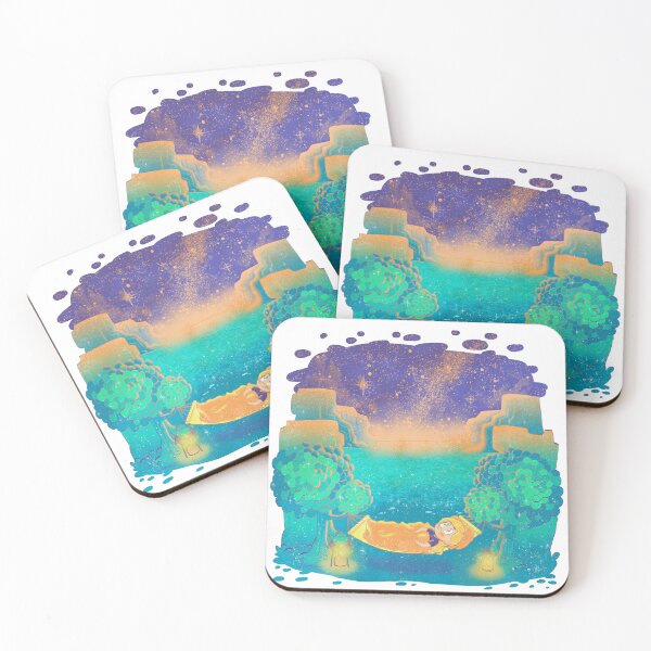 Item preview, Mirando las estrellas en el bosque junto al mar en la noche designed and sold by albadealba.
