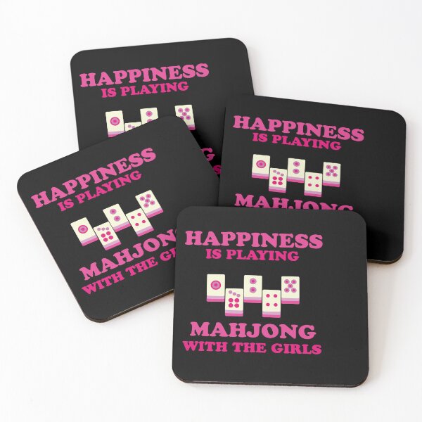 Item preview, Happiness Is Playing Mahjong Pink  designed and sold by SRCreativity.