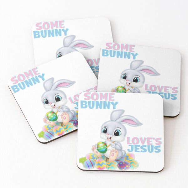 Item preview, Some Bunny Loves Jesus, Religious Easter Bunny with Easter Eggs designed and sold by TeyMank.