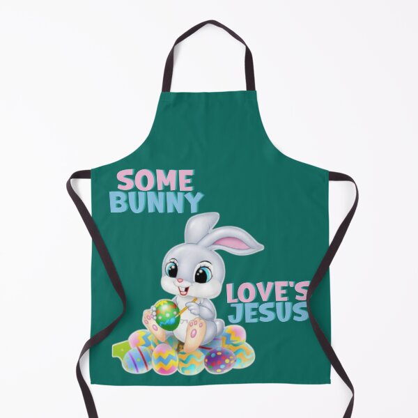 Artikelvorschau, Irgendein Hase liebt Jesus, religiöser Osterhase mit Ostereiern entworfen und verkauft von TeyMank.