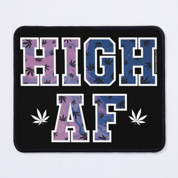 Item preview, High af pot leaf pattern purple space designed and sold by YomeHayin.