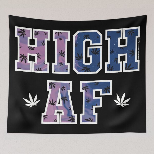 Item preview, High af pot leaf pattern purple space designed and sold by YomeHayin.