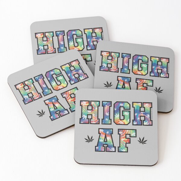 Item preview, High af pot leaf pattern swirly rainbow  designed and sold by YomeHayin.