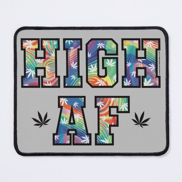 Item preview, High af pot leaf pattern swirly rainbow  designed and sold by YomeHayin.