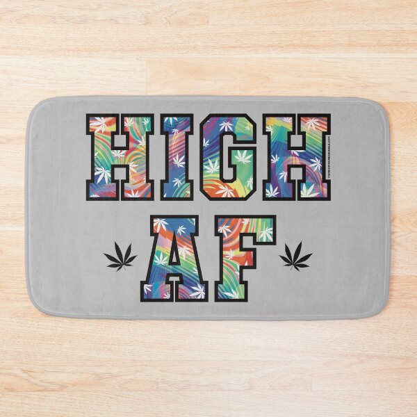 Item preview, High af pot leaf pattern swirly rainbow  designed and sold by YomeHayin.