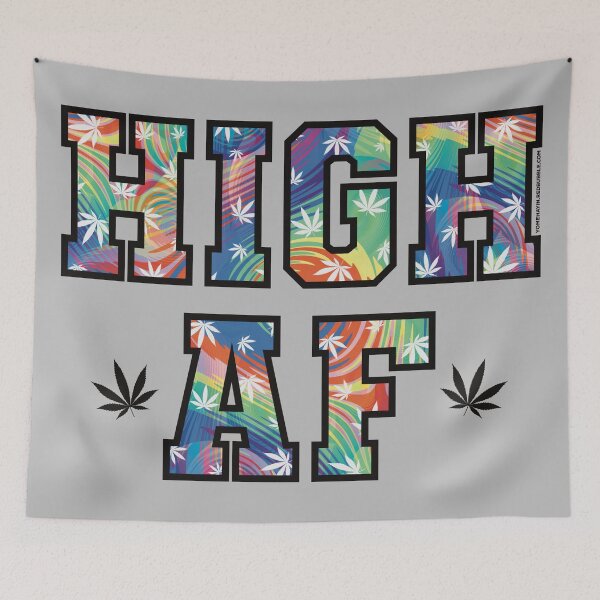 Item preview, High af pot leaf pattern swirly rainbow  designed and sold by YomeHayin.