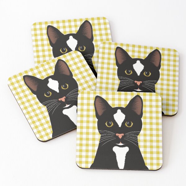 Item preview, Hey! What are you doing? The Cute Black tuxedo cat is watching you. designed and sold by marina63.
