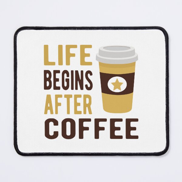 Item preview, Life Begins After Coffee Funny Coffee Quote Sarcastic Coffee Lover Humor designed and sold by Bad Kitty Designz.