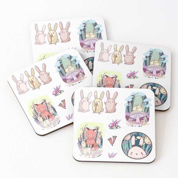 Aperçu de l'œuvre Pack d'autocollants de lapins mignons (obtenez en taille moyenne ou grande) créée et vendue par Mayarart.