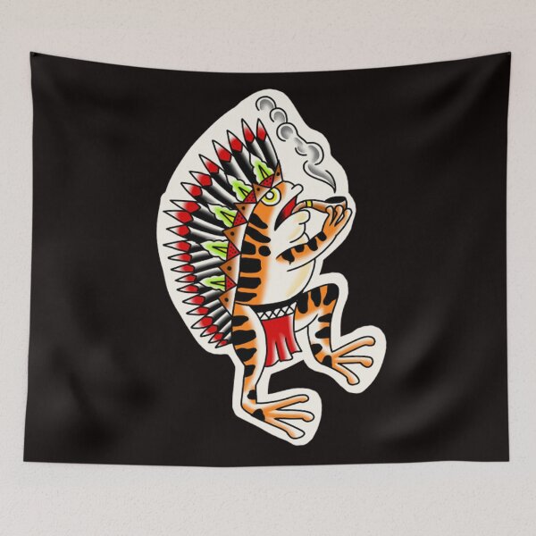 Item preview, Indian Frog Traditional Tattoo designed and sold by rafaelwolf.
