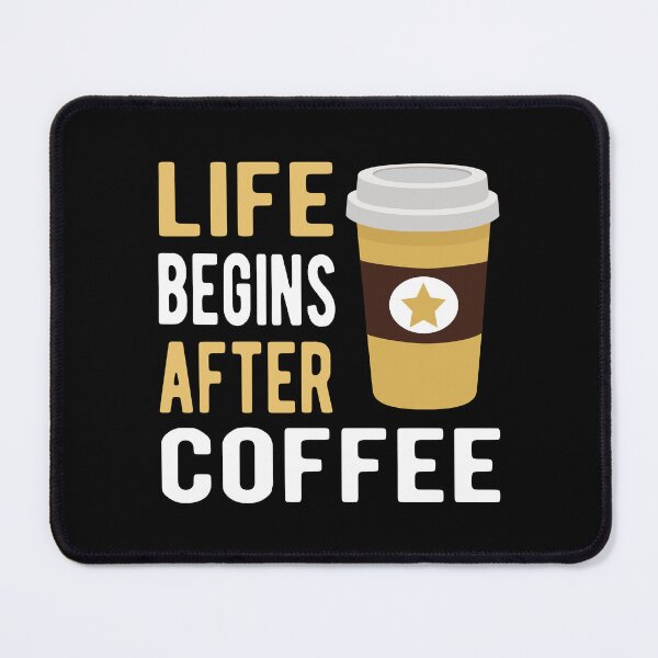Item preview, Funny Coffee Saying Life Begins After Coffee For Coffee Lover Humor  designed and sold by Bad Kitty Designz.