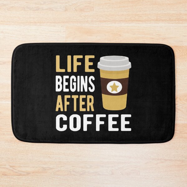 Item preview, Funny Coffee Saying Life Begins After Coffee For Coffee Lover Humor  designed and sold by Bad Kitty Designz.