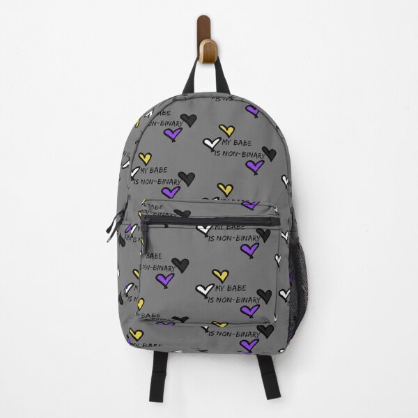 Item preview, My babe is non binary pride hearts designed and sold by system51.