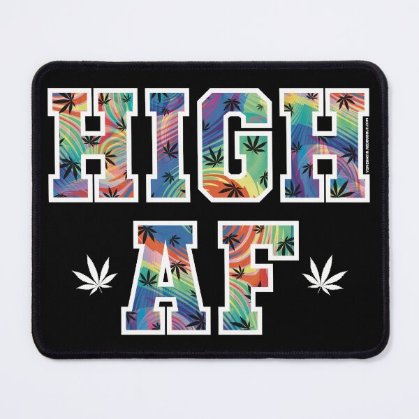 Item preview, High af pot leaf pattern swirly rainbow designed and sold by YomeHayin.