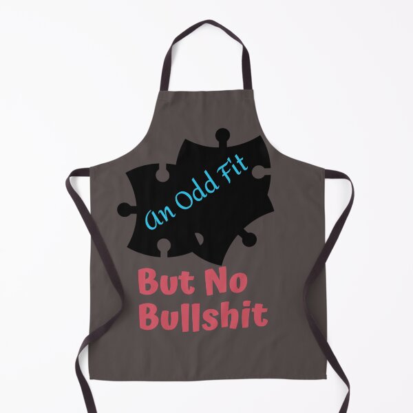 Item preview, An Odd Fit But No Bullshit--Black+Red+Blue Puzzle Piece Graphic (Bold, on Grey) designed and sold by GladBlackLamb.