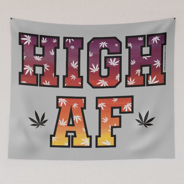Item preview, High af pot leaf pattern glowing sunset designed and sold by YomeHayin.